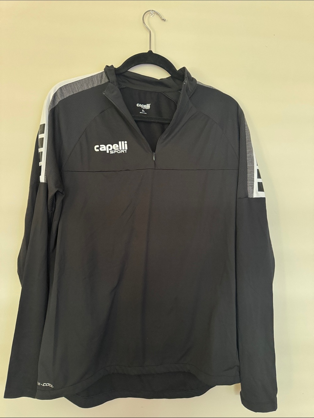 Capelli Sport Black Athletic Quarter-Zip Pullover